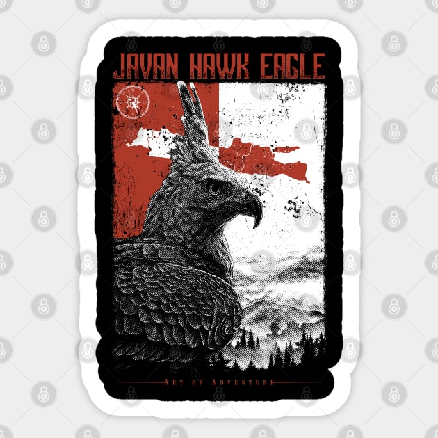 Javan Eagle Sticker by Pancake Dome